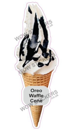 Oreo Sauce Waffle Cone