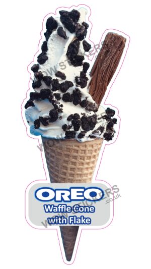 Oreo Waffle Cone With Flake