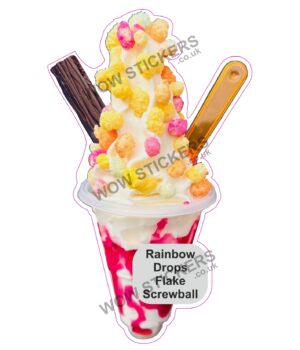 Rainbow Drops Flake Screwball