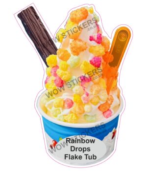 Rainbow Drops Flake Tub