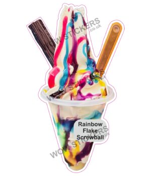 Rainbow Flake Screwball