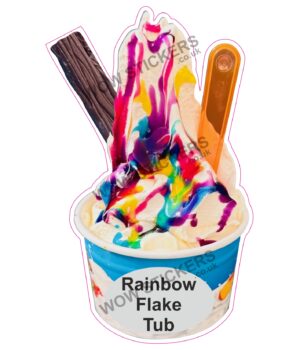 Rainbow Flake Tub