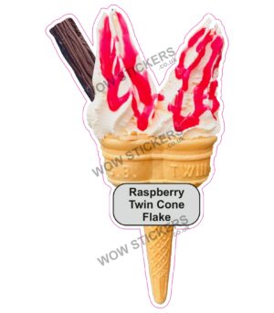 Raspberry Twin Cone With Flake