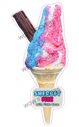 Sherbet Mix Flake Cone