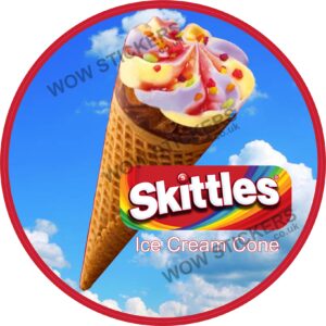 Skittles Ice Cream Cone