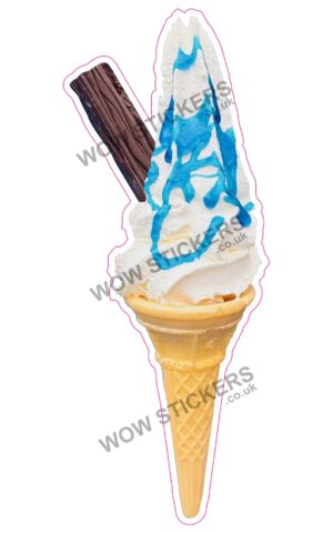Sour Blue Raspberry Flake Cone