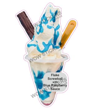 Sour Blue Raspberry Flake Screwball