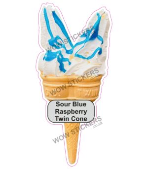 Sour Blue Raspberry Twin Cone