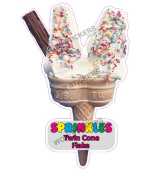 Sprinkles Twin Cone With Flake