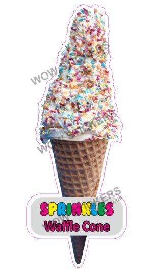 Sprinkles Waffle Cone