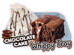 Square Chocolate Cake Whippy Tray