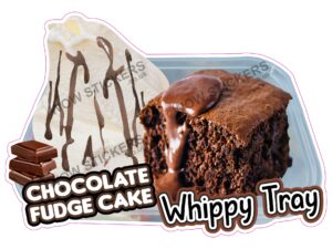 Square Chocolate Fudge Cake Whippy Tray