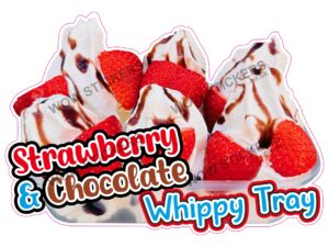 Strawberries & Chocolate Sauce Whippy Tray