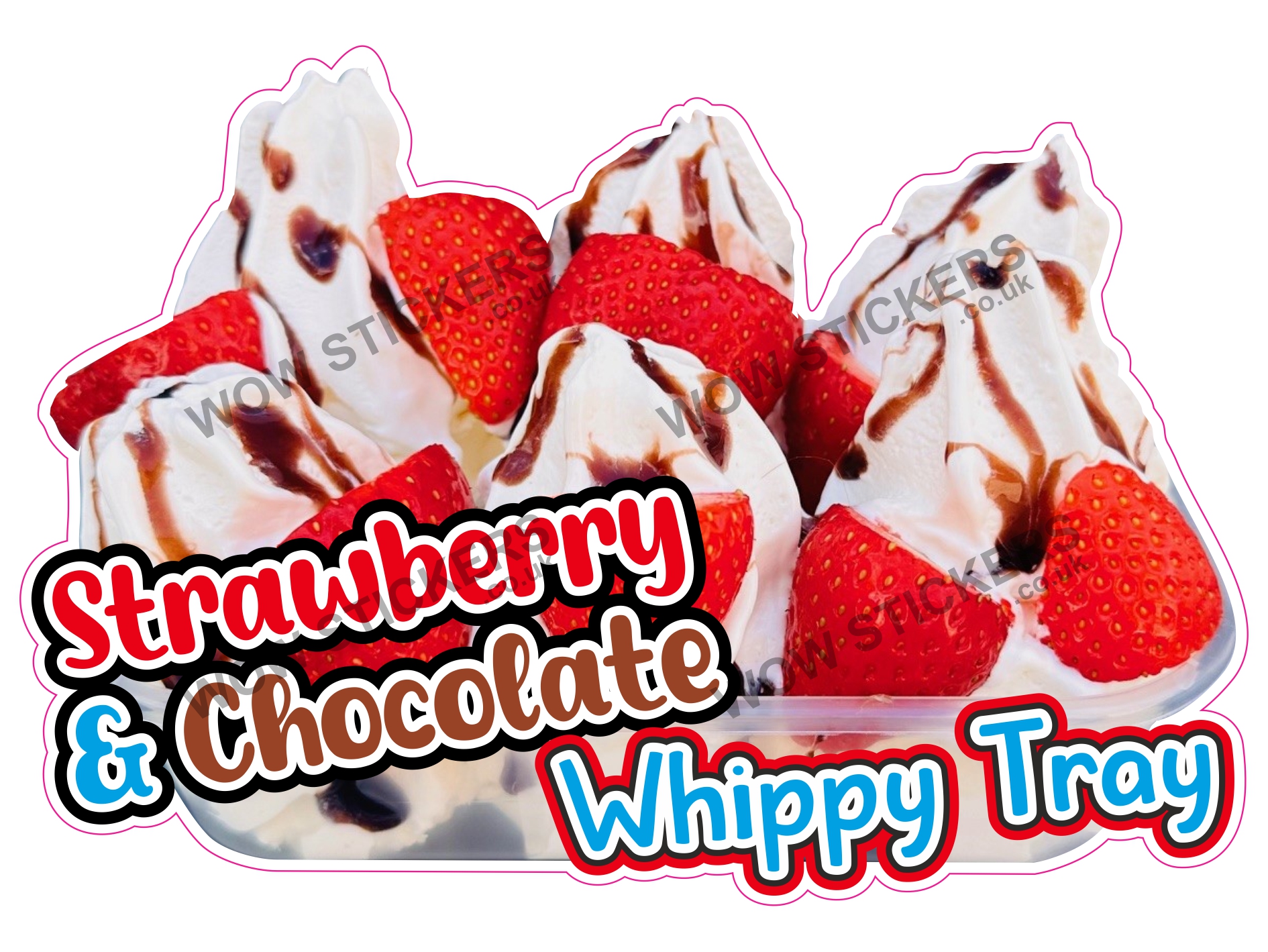 Strawberries & Chocolate Sauce Whippy Tray