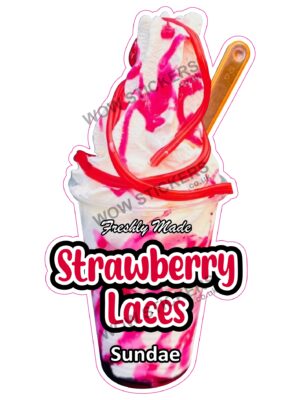 Strawberry Laces Sundae