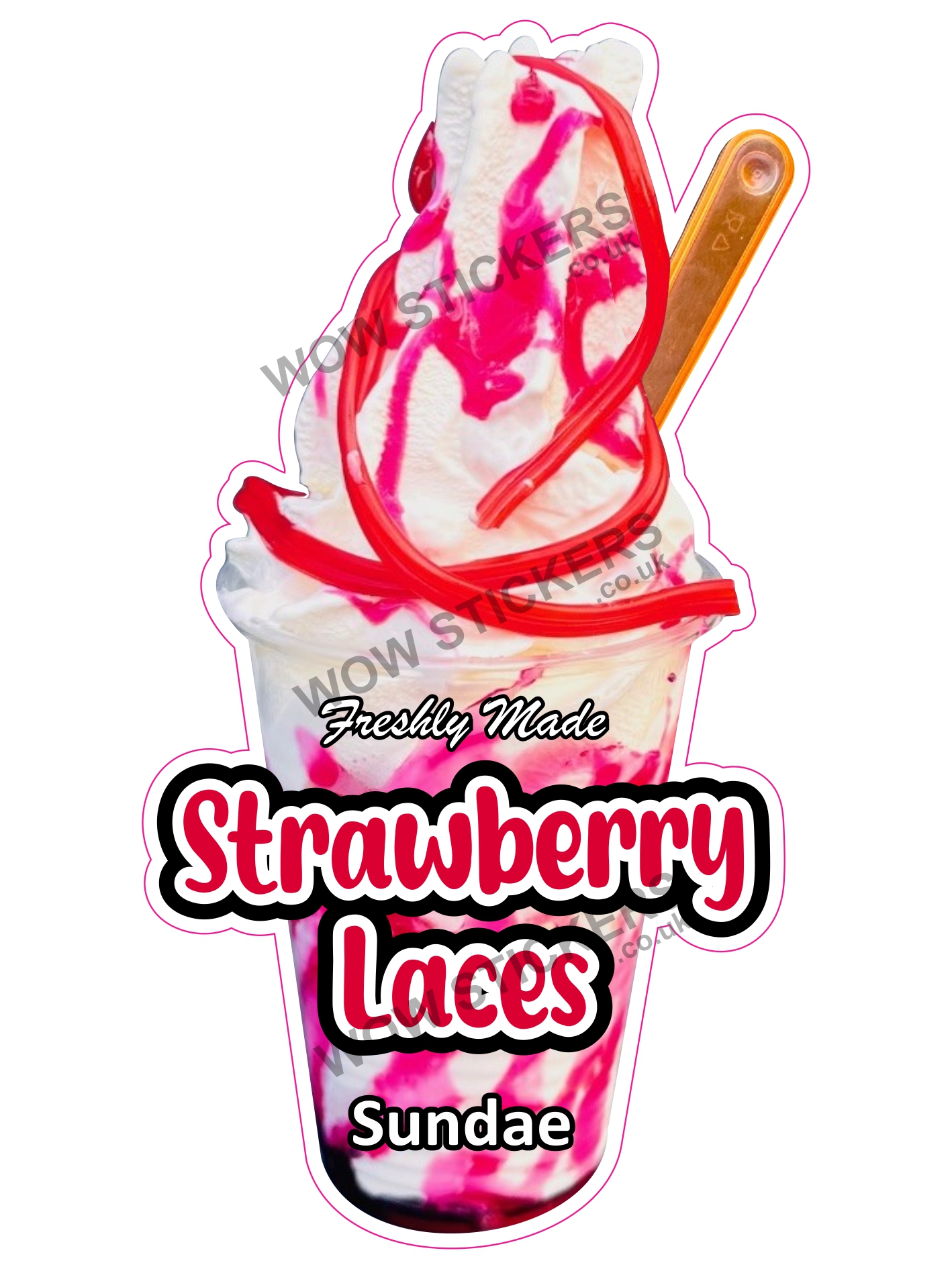 Strawberry Laces Sundae