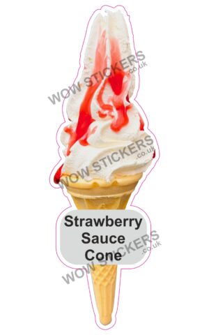 Strawberry Sauce Cone