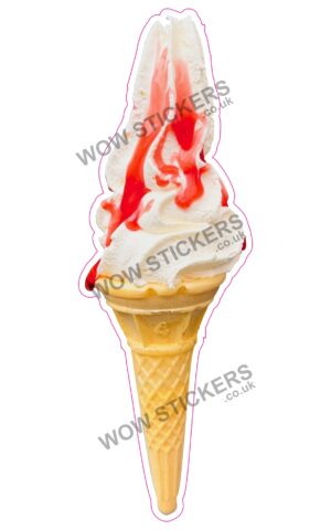 Strawberry Sauce Cone