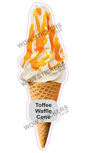 Toffee Sauce Waffle Cone