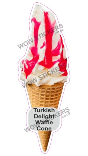 Turkish Delight Sauce Waffle Cone