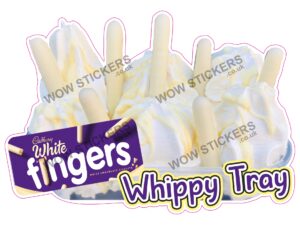 White Chocolate Fingers Whippy Tray