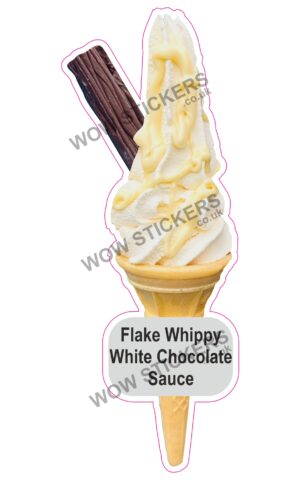 White Chocolate Flake Cone