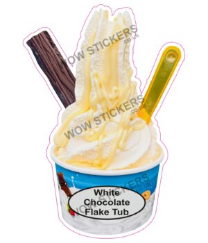 White Chocolate Flake Tub
