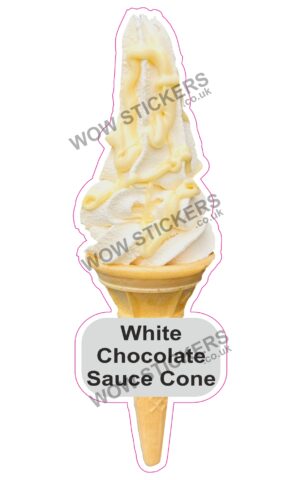 White Chocolate Sauce Cone