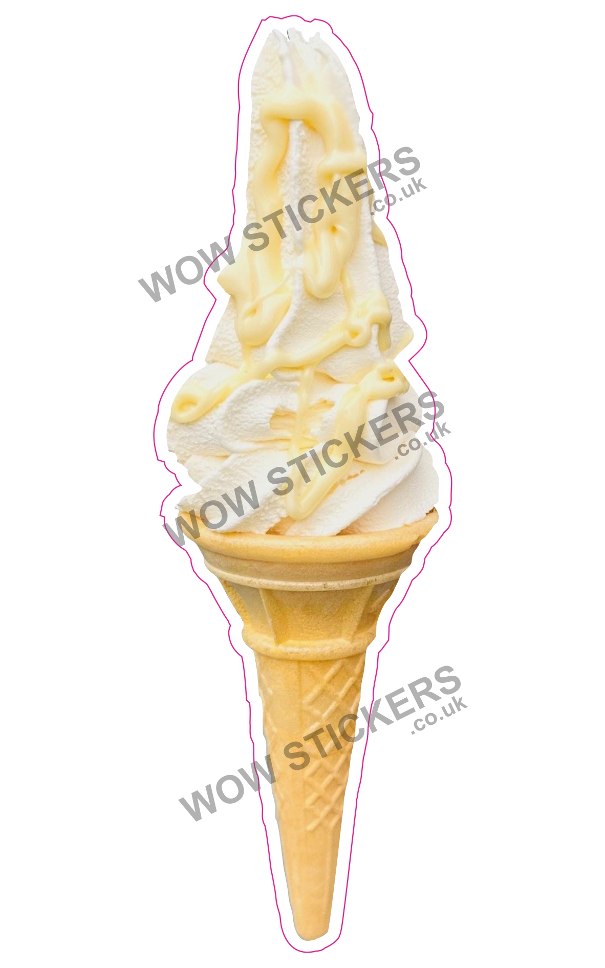 White Chocolate Sauce Cone