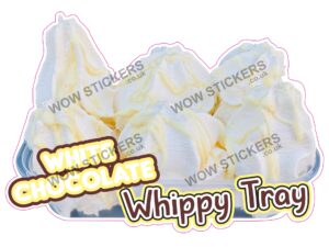 White Chocolate Sauce Whippy Tray