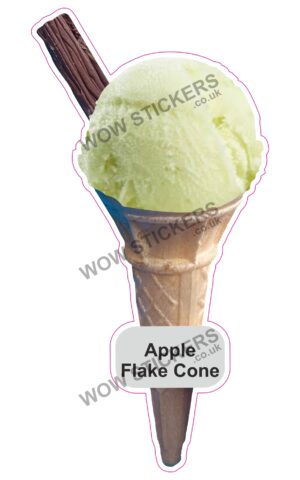 Apple Scoop Ice Cream Cone with Flake