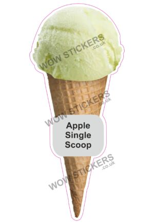 Apple Scoop Ice Cream Waffle Cone