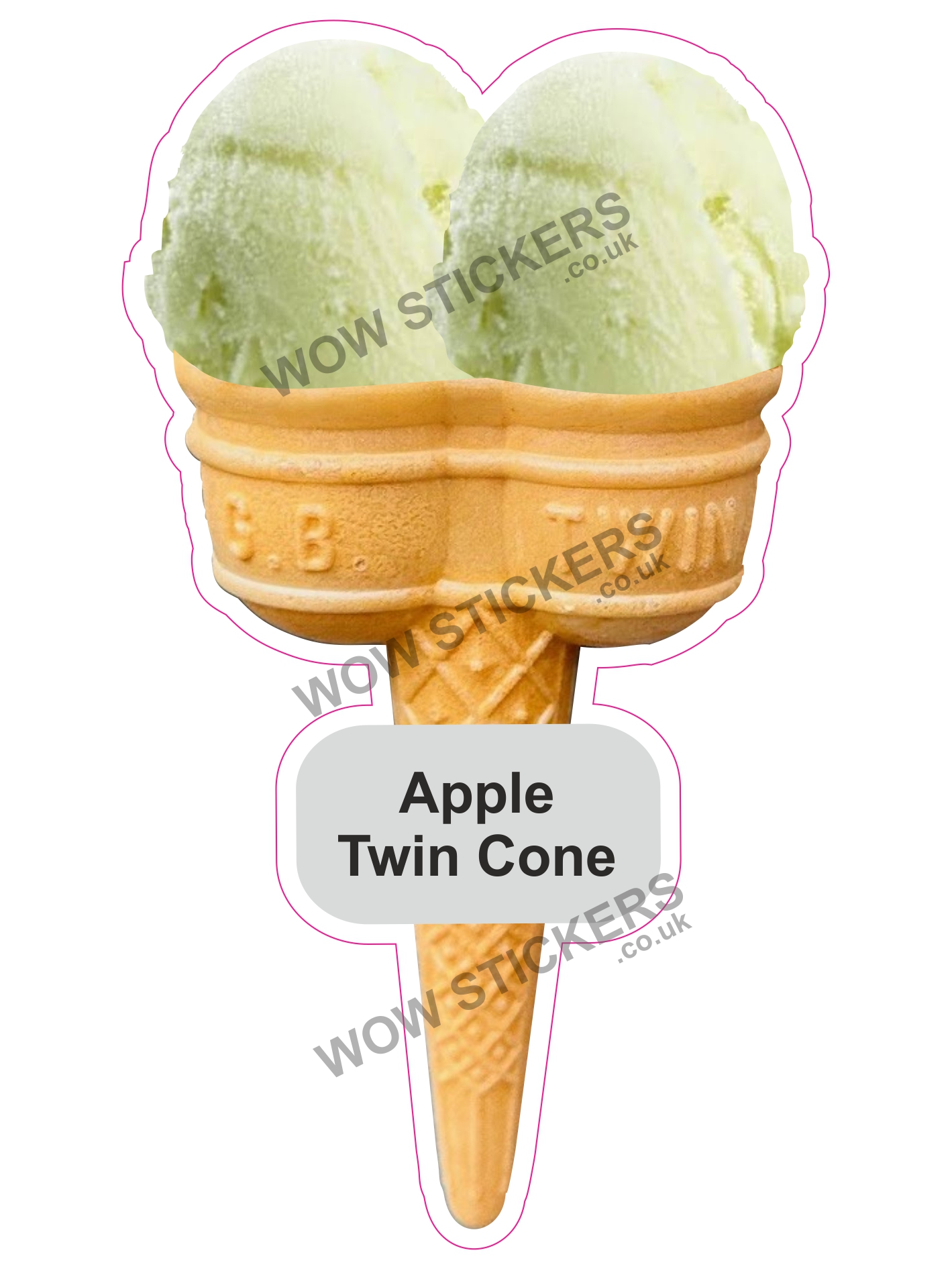 Apple Scoop Ice Cream Twin Cone
