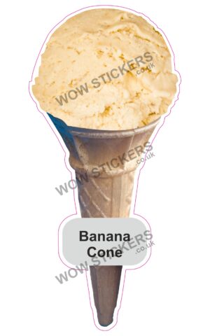 Banana Scoop Ice Cream Cone
