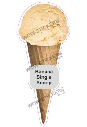 Banana Scoop Ice Cream Waffle Cone