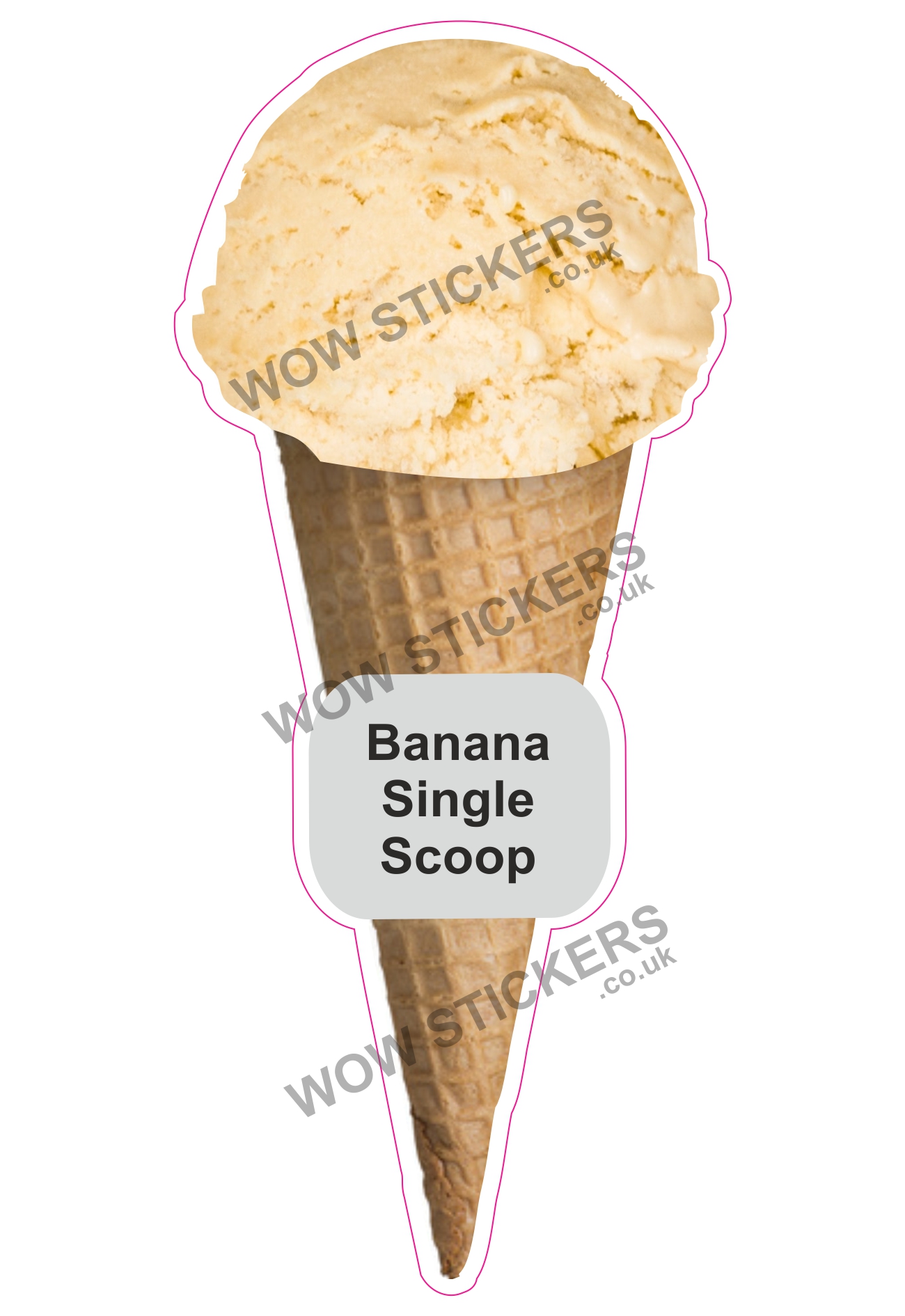 Banana Scoop Ice Cream Waffle Cone