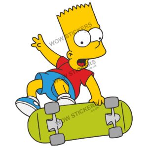Bart Simpson with Skateboard Character