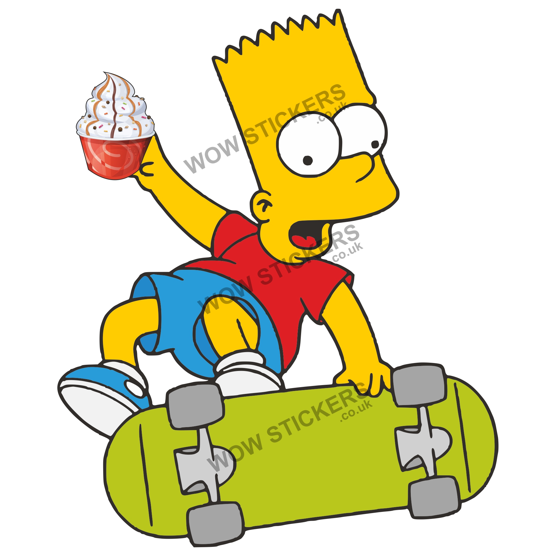 Bart Simpson with Ice Cream Tub Character
