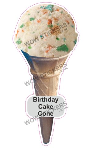 Birthday Cake Scoop Ice Cream Cone
