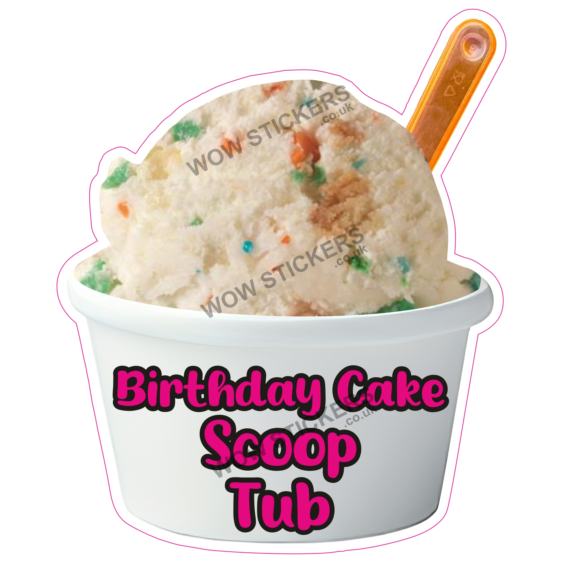 Birthday Cake Scoop Ice Cream Tub