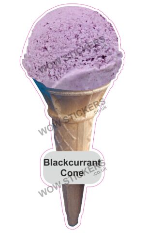 Blackcurrant Scoop Ice Cream Cone