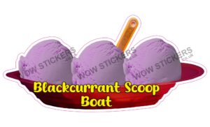 Blackcurrant Scoop Ice Cream Boat