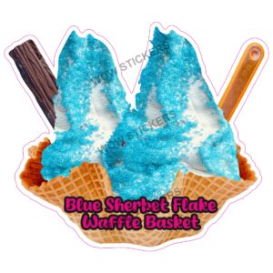 Blue Sherbet Flake Waffle Basket