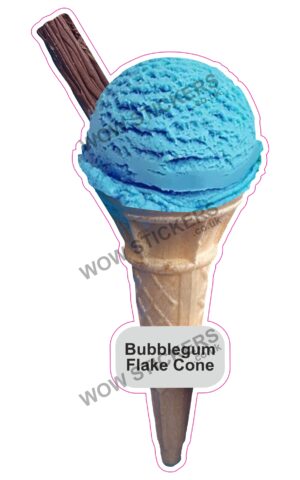 Bubblegum Scoop Ice Cream Cone with Flake