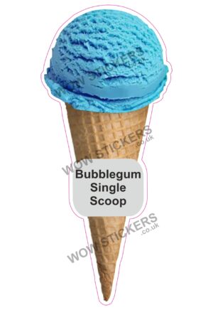 Bubblegum Scoop Ice Cream Waffle Cone