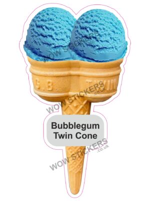 Bubblegum Scoop Ice Cream Twin Cone