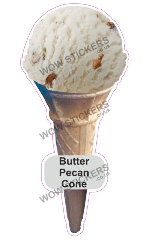 Butter Pecan Scoop Ice Cream Cone