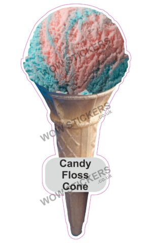 Candy Floss Scoop Ice Cream Cone