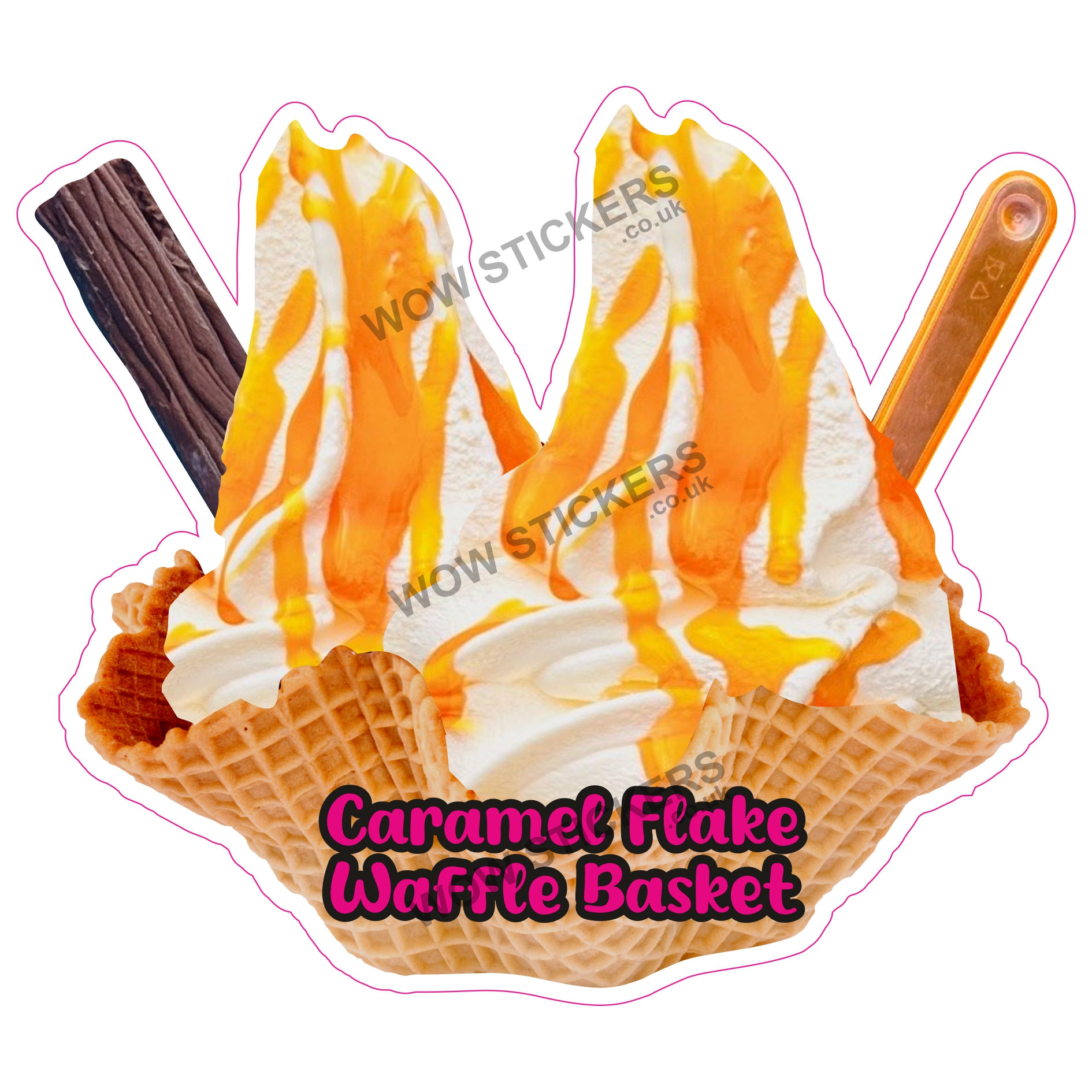 Caramel Flake Waffle Basket