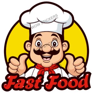 Chef Mascot Fast Food